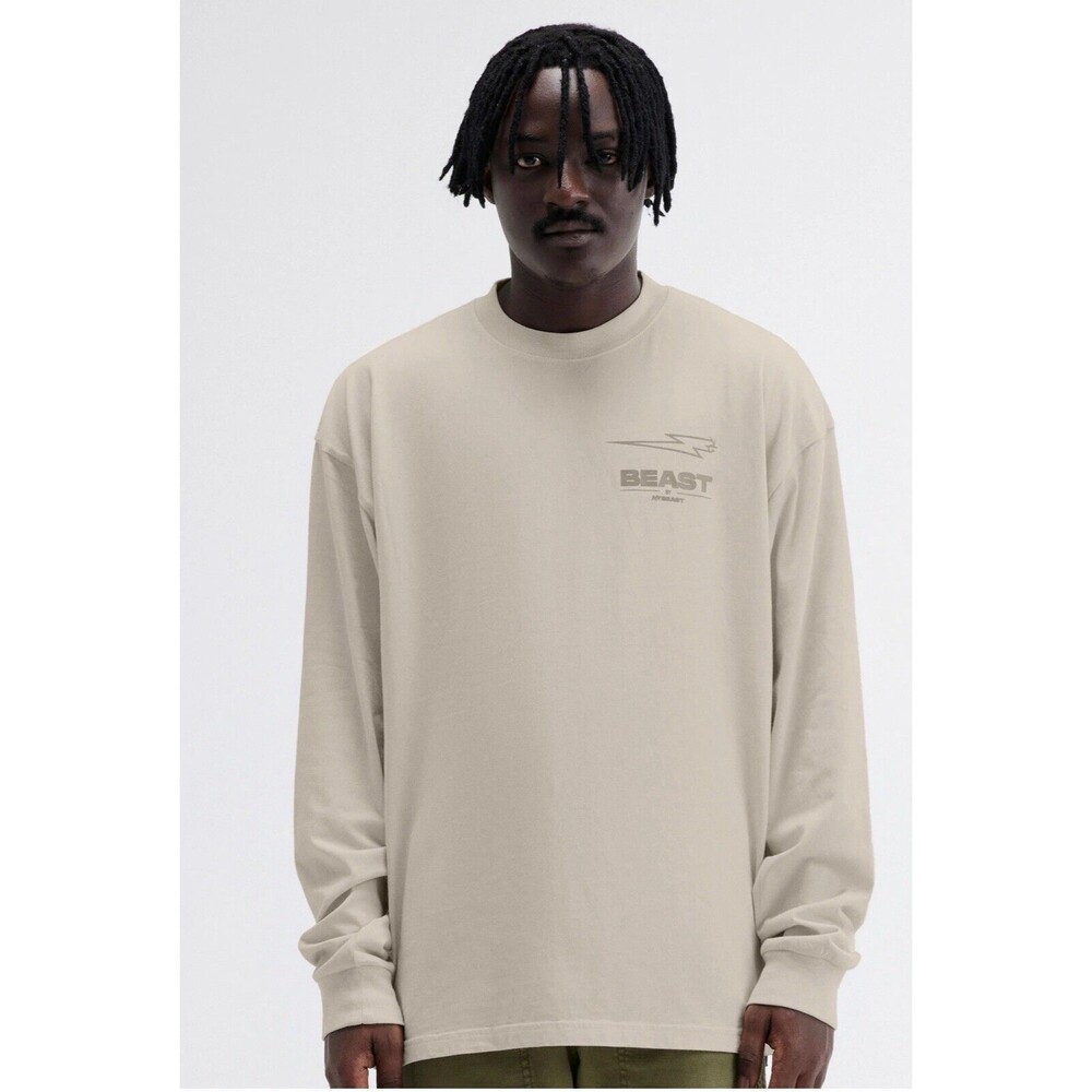 NWT Mr. Beast Flash L/S T-Shirt Sand Medium
